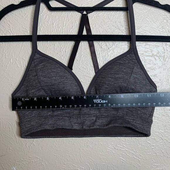 Athleta unwired padded sweetheart neckline Strappy bra heathered brown - Picture 5 of 6
